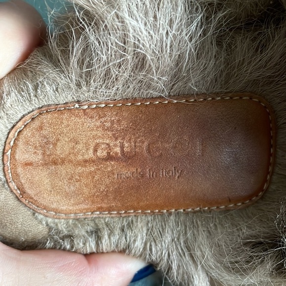 Gucci Princetown Velvet Fur Mules - Picture 7 of 16